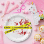 Scènetape politie misdaad papieren bordje (Feest)