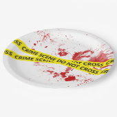 Scènetape politie misdaad papieren bordje (Gekanteld)