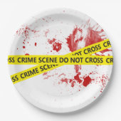 Scènetape politie misdaad papieren bordje (Voorkant)