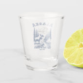 Scenic Alaska Nature and Moose Design Shot Glas (Achterkant)