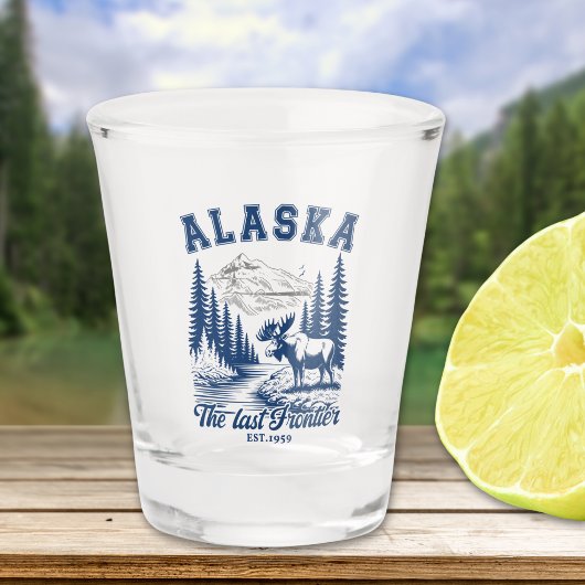 Scenic Alaska Nature and Moose Design Shot Glas