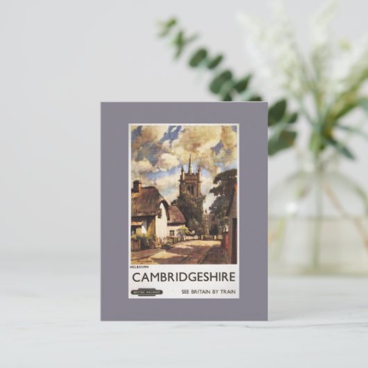 Scenic Country View British Railways Poster Briefkaart (Staand voorkant)