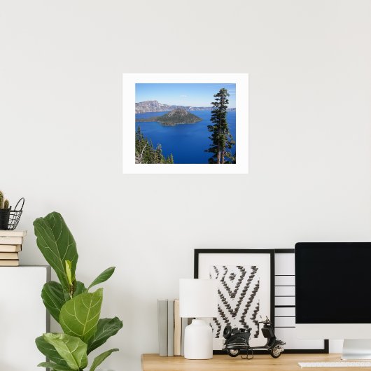 Scenic Crater Lake National Park Poster (Thuiskantoor)