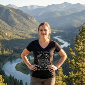 Scenic Forest River Camping Badge Your Text Gift T-shirt