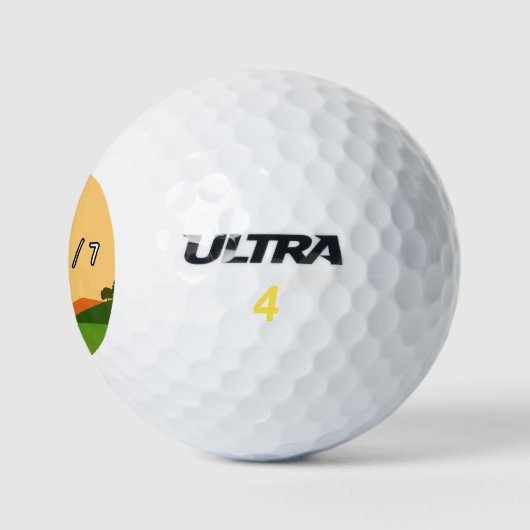 Scenic Funny Golf 24/7 Theme Golf Balls Golfballen (Logo)