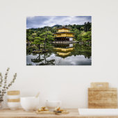 Scenic Golden Pavilion Japanese Garden Poster (Keuken)