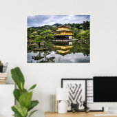 Scenic Golden Pavilion Japanese Garden Poster (Thuiskantoor)