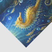 Scenic Jellyfish, Seahorses & Seaweed Decoupage Tissuepapier (Detail)