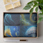 Scenic Jellyfish, Seahorses & Seaweed Decoupage Tissuepapier (Geschenk)
