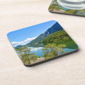Scenic Lake Mountain Reflection Photo Bier Onderzetter (Linkerzijde)