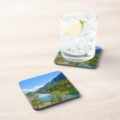 Scenic Lake Mountain Reflection Photo Bier Onderzetter (Rechterzijde)