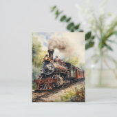 Scenic Landscape a Victorian Train Briefkaart (Staand voorkant)