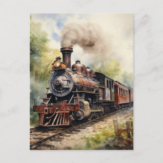 Scenic Landscape a Victorian Train Briefkaart