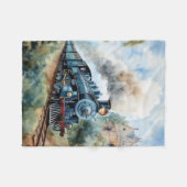 Scenic Landscape a Victorian Train Fleece Deken (Voorkant (Horizontaal))