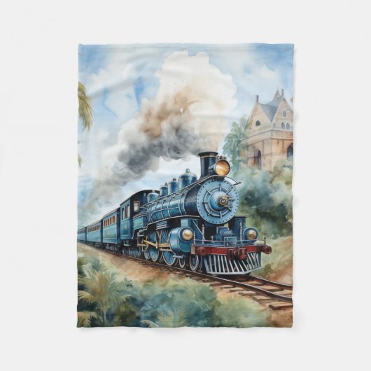 Scenic Landscape a Victorian Train Fleece Deken (Voorkant)