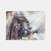 Scenic Landscape a Victorian Train Fleece Deken (Voorkant (Horizontaal))