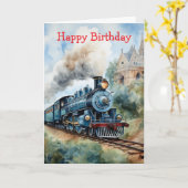 Scenic Landscape a Victorian Train Kaart (Gele Bloem)