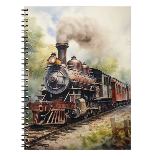 Scenic Landscape a Victorian Train Notitieboek (Voorkant)