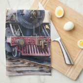 Scenic Landscape a Victorian Train Theedoek (Quarter Fold)