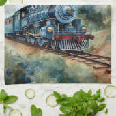 Scenic Landscape a Victorian Train Theedoek (Gevouwen)