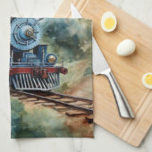 Scenic Landscape a Victorian Train Theedoek (Quarter Fold)