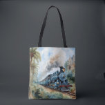 Scenic Landscape a Victorian Train Tote Bag<br><div class="desc">A lovely mountain landscape with a Victorian train and a castle in background</div>