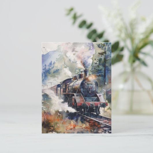 Scenic Landscape with Train Briefkaart (Staand voorkant)