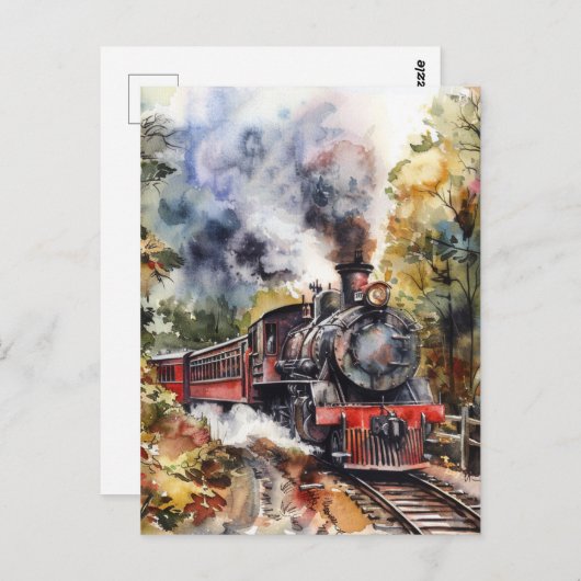 Scenic Landscape with Train Briefkaart (Voorkant / Achterkant)