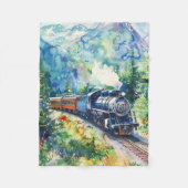 Scenic Landscape with Train Fleece Deken (Voorkant)