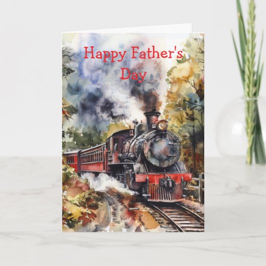 Scenic Landscape with Train Kaart (Voorkant)