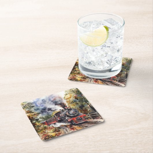 Scenic Landscape with Train Kartonnen Onderzetters (Insitu)