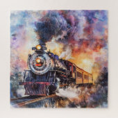 Scenic Landscape with Train Legpuzzel (Verticaal)