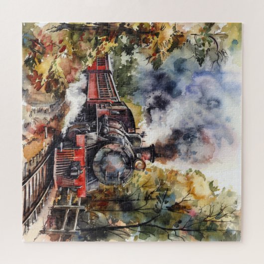 Scenic Landscape with Train Legpuzzel (Horizontaal)