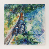 Scenic Landscape with Train Legpuzzel (Horizontaal)