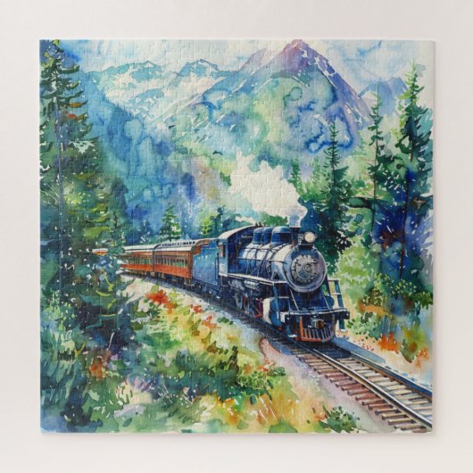 Scenic Landscape with Train Legpuzzel (Verticaal)