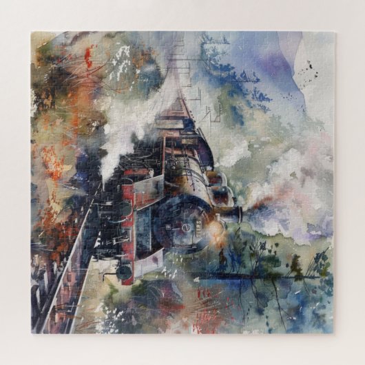 Scenic Landscape with Train Legpuzzel (Horizontaal)