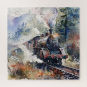 Scenic Landscape with Train Legpuzzel (Verticaal)