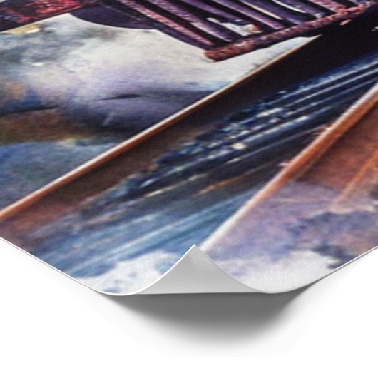 Scenic Landscape with Train Poster (Hoek)