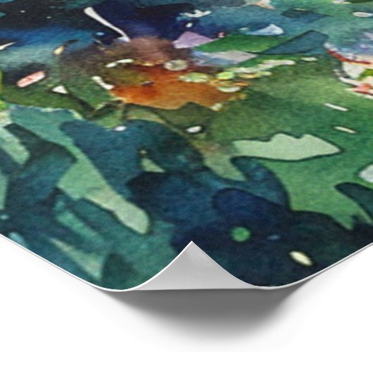 Scenic Landscape with Train Poster (Hoek)