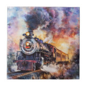 Scenic Landscape with Train Tegeltje (Voorkant)