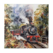 Scenic Landscape with Train Tegeltje (Voorkant)