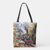 Scenic Landscape with Train Tote Bag (Achterkant)