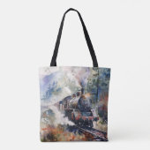 Scenic Landscape with Train Tote Bag (Achterkant)