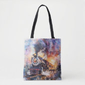 Scenic Landscape with Train Tote Bag (Voorkant)
