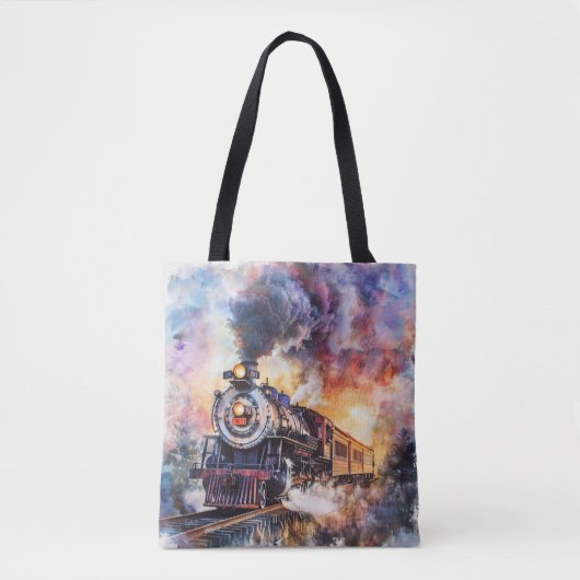 Scenic Landscape with Train Tote Bag (Voorkant)