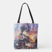 Scenic Landscape with Train Tote Bag (Achterkant)