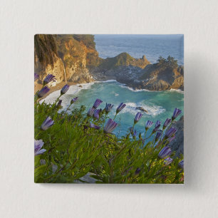 Scenic McWay Falls stort naar het strand en Vierkante Button 5,1 Cm