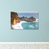 Scenic McWay Falls stort op het strand en Canvas Afdruk (Insitu (Houten vloer))