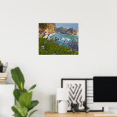 Scenic McWay Falls stort op het strand en Poster (Thuiskantoor)