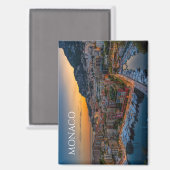 Scenic Monaco Souvenir Fridge Magnet Memento (Voorkant / Achterkant)
